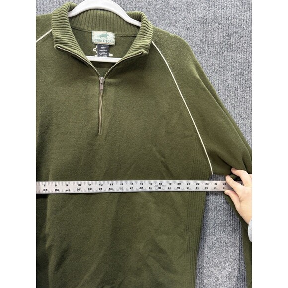 Horny Toad 1/4 Zip Pullover Men’s Large Green Heavyweight Outdoor Hiking Sweater - Picture 6 of 7